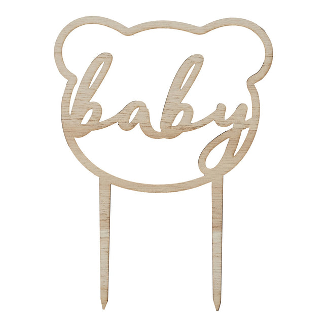 Cake topper Baby Wood 16cm