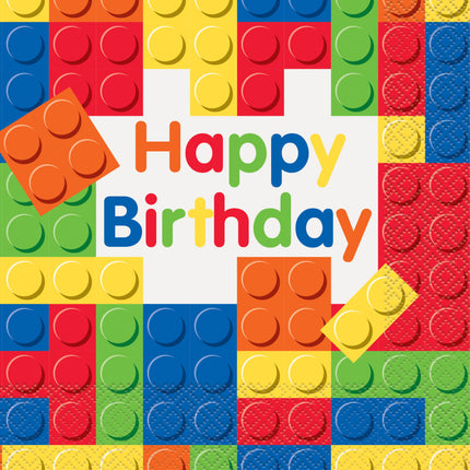 Tovaglioli Lego Buon Compleanno 33cm 16pz