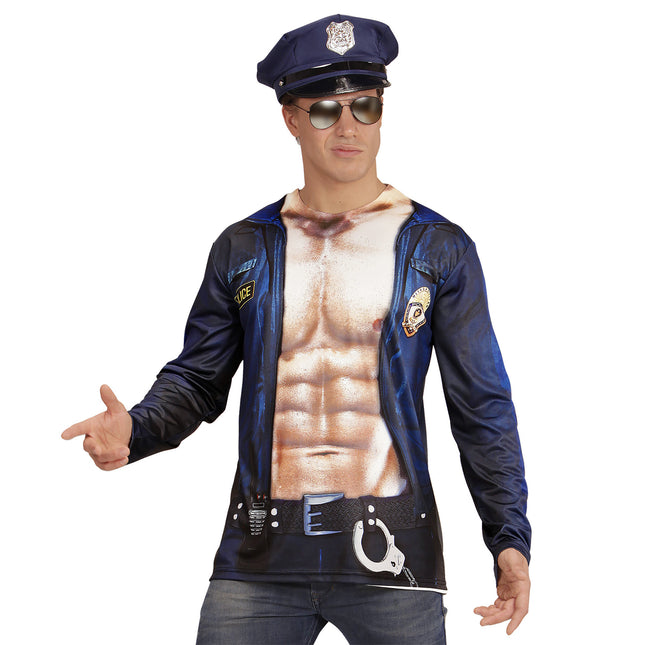 Camicia polizia uomo blu