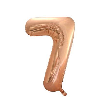 Pallone in foil Figura 7 Rose Gold XL 86cm vuoto