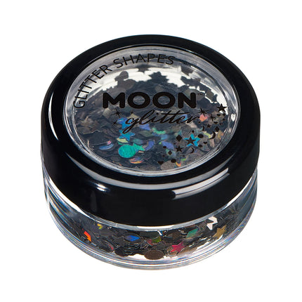 Moon Glitter Holographic Glitter Shapes Nero 3g