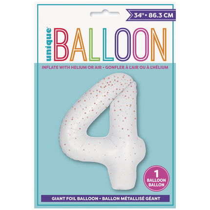 Palloncino a 4 anni a pois bianchi 86 cm