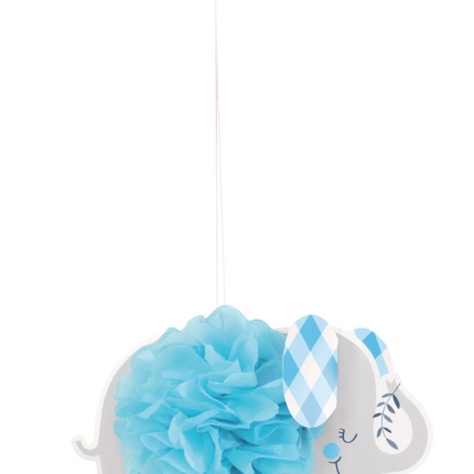 Baby Elefante Appeso Decorazione Blu 23cm 3 pezzi