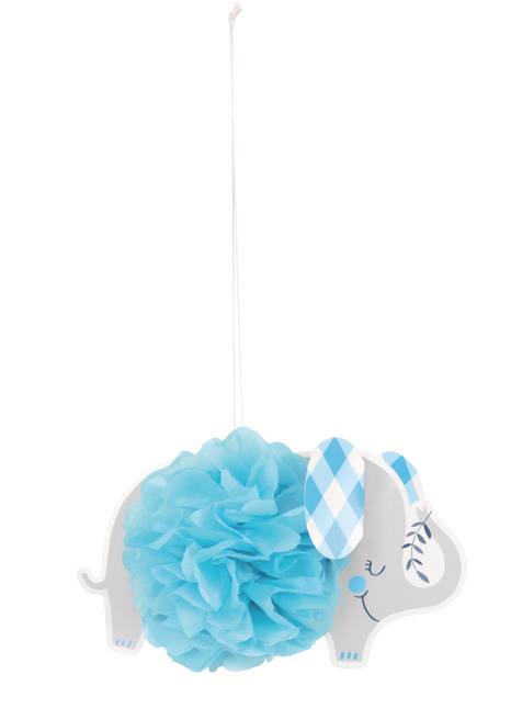 Baby Elefante Appeso Decorazione Blu 23cm 3 pezzi