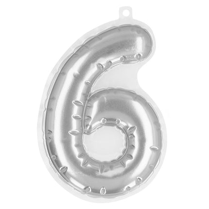 Palloncino in foil con adesivi 6 anni argento 20 cm