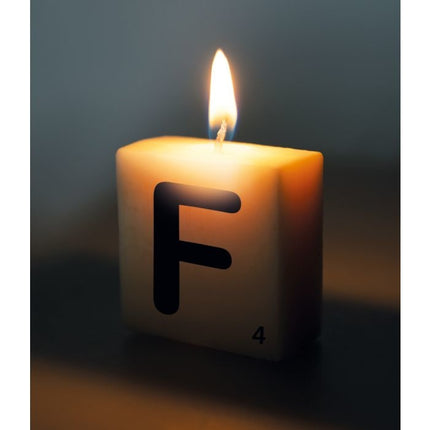 Candela a forma di lettera F 4 cm