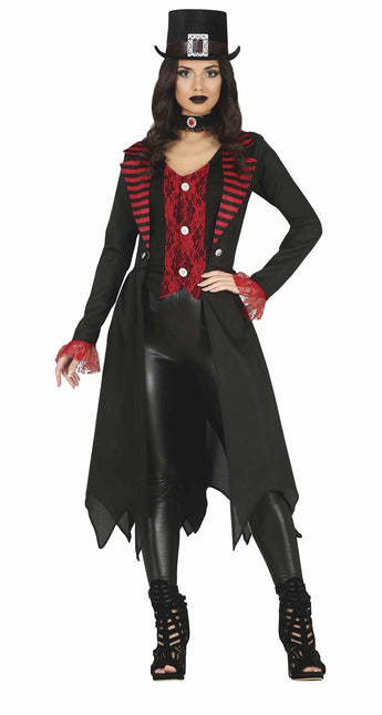 Costume gotico di Halloween da donna rosso