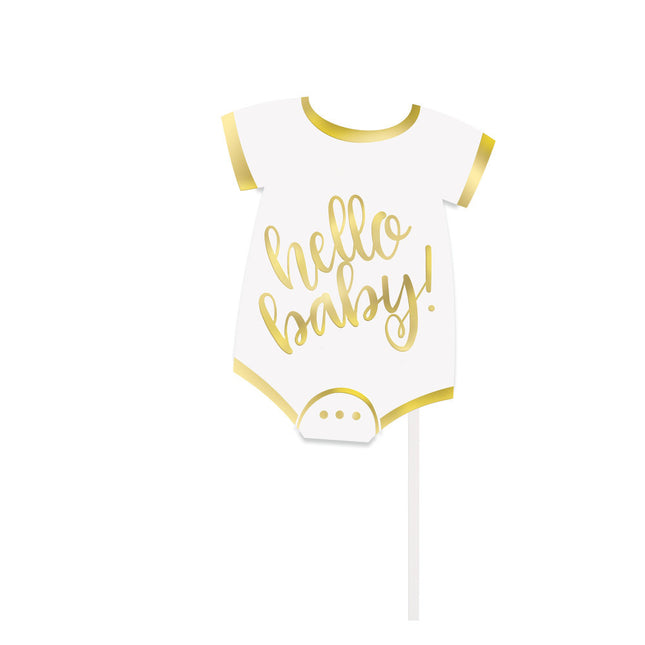 Oggetti di scena Baby Shower Oro 10 pezzi