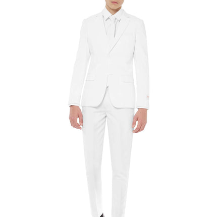 Ragazzo in abito bianco Teen OppoSuits