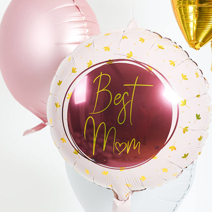 Palloncino ad elio Best Mum rosa vuoto 45 cm