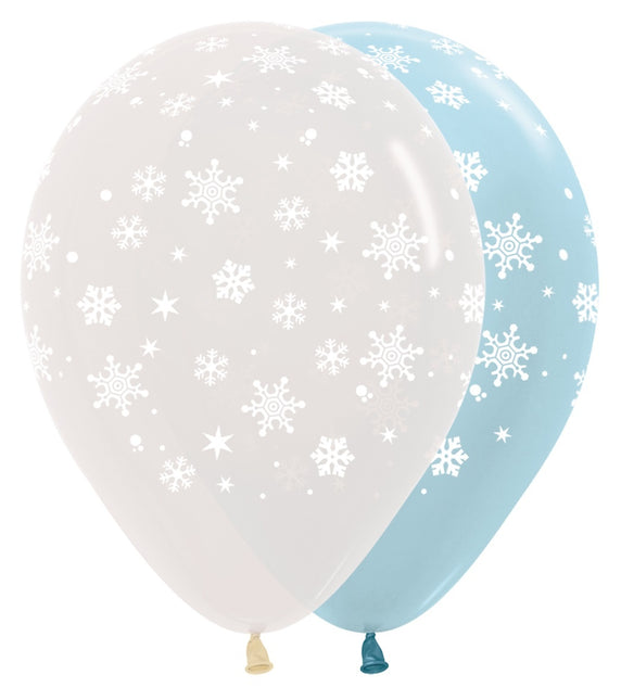 Palloncini Fiocco di Neve Mix 30cm 25pz