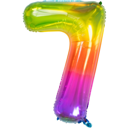 Palloncino in foil Figura 7 Rainbow XL 81cm vuoto