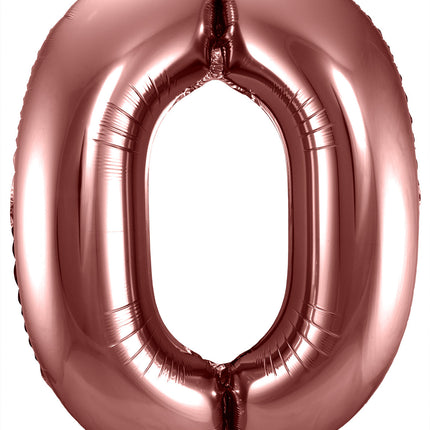 Pallone in foil Figura 0 Bronzo XL 86cm vuoto