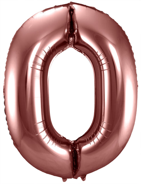 Pallone in foil Figura 0 Bronzo XL 86cm vuoto