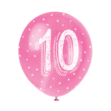 Palloncini 10 Anni Coriandoli 30cm 5pz