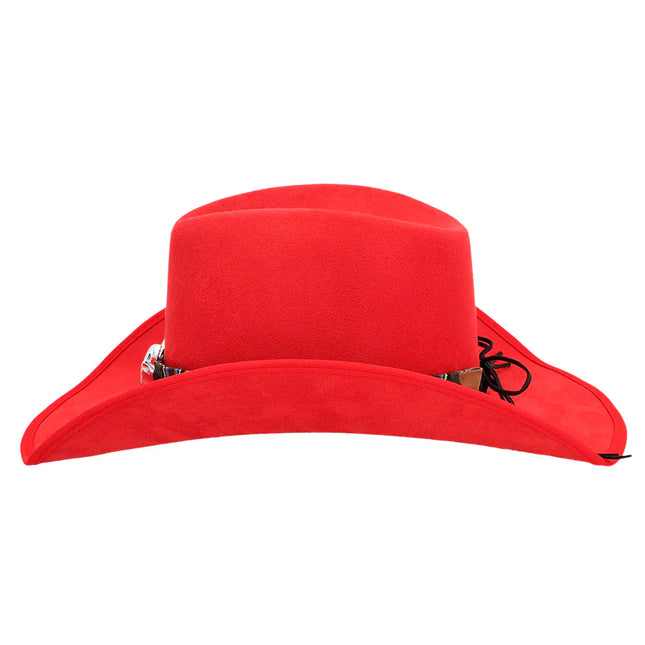 Cappello da cowboy rosso Luxe