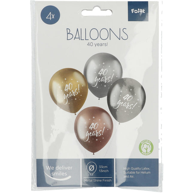 Palloncini 40 anni 33cm 4pz