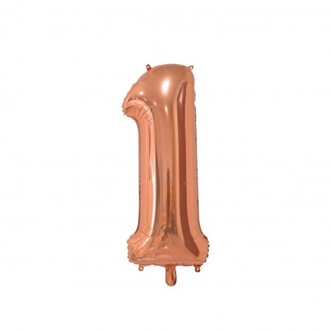 Pallone in foil Figura 1 Oro rosa 66cm