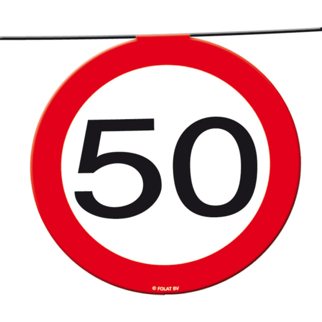Ghirlande 50 anni segnale stradale 12m