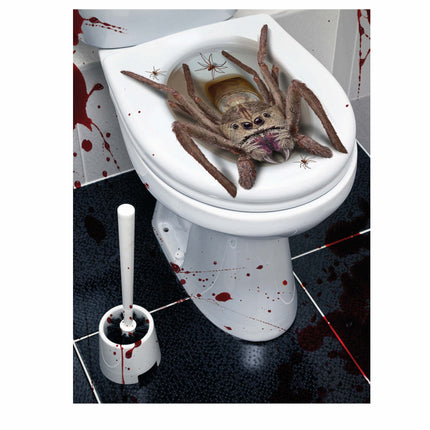 Ragno da toilette con decorazione di Halloween