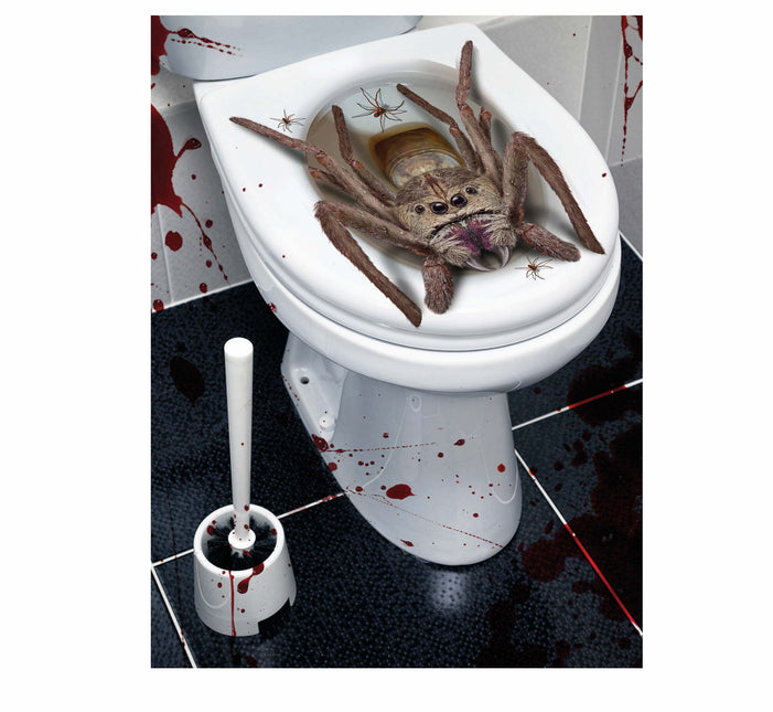 Ragno da toilette con decorazione di Halloween