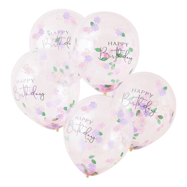 Palloncini colorati Happy Birthday 30cm 5 pezzi