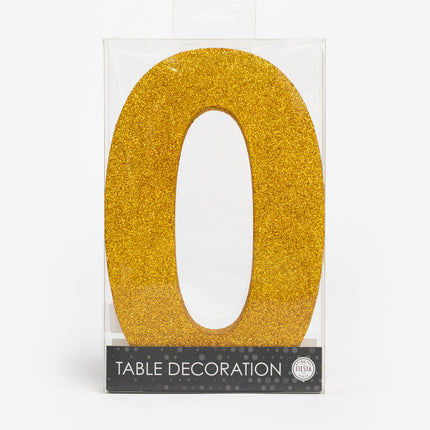 Figura di decorazione da tavolo oro 0 Glitter 20,5 cm