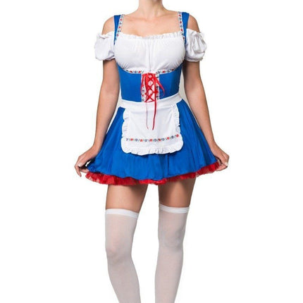 Abito Dirndl Oktoberfest Blu Rosso