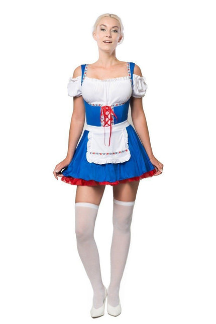 Abito Dirndl Oktoberfest Blu Rosso