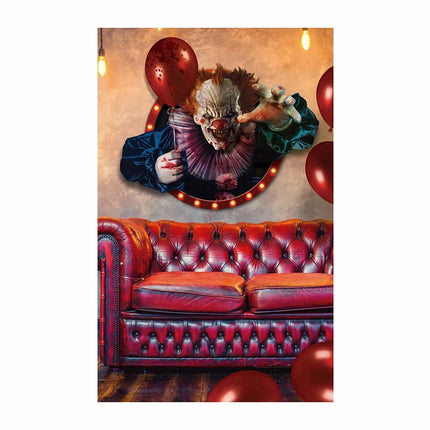 Decorazione murale di Halloween Clown 80 cm