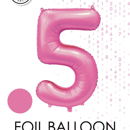 Palloncino a figura rosa 5 anni lucido 86 cm