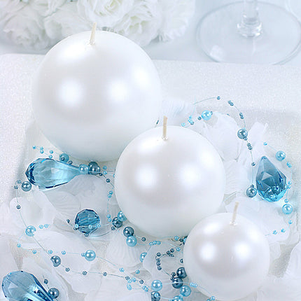 Candele Globe Pearl Metallic 8cm 6pz