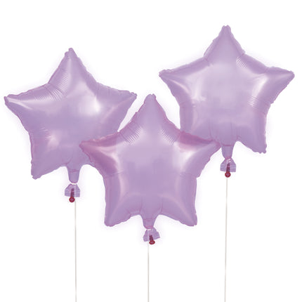 Set di palloncini ad elio viola Stelle vuote 3 pezzi