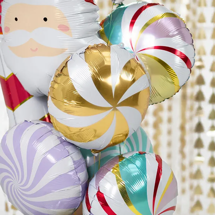 Palloncino ad elio Candy Oro Bianco Vuoto 35cm