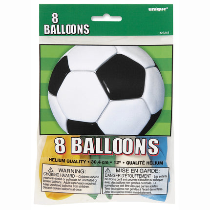 Palloncini calcio colorati 30cm 8pz