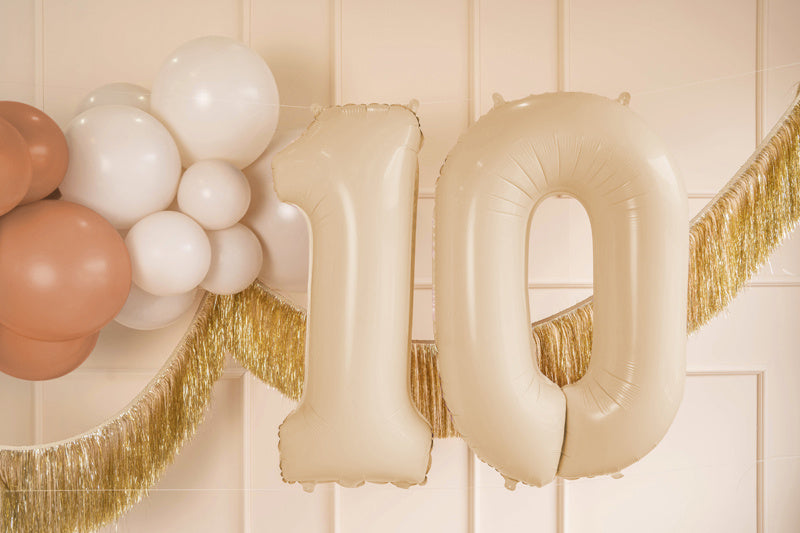 Palloncino in foil Numero ''1'', 72 cm, beige