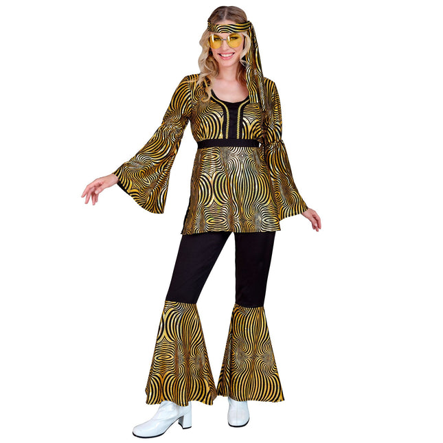 Costume Hippie 60S Donna Oro