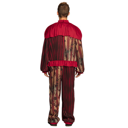 Costume da clown di Halloween rosso