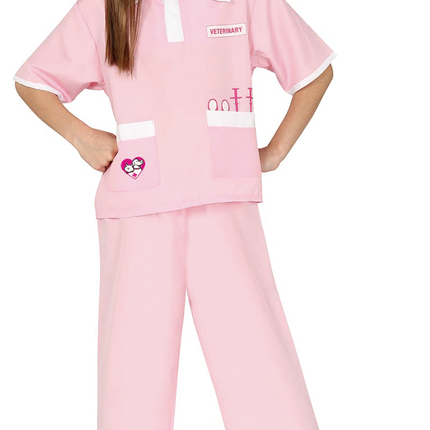 Costume da veterinario bambino rosa