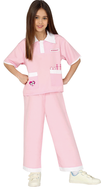 Costume da veterinario bambino rosa