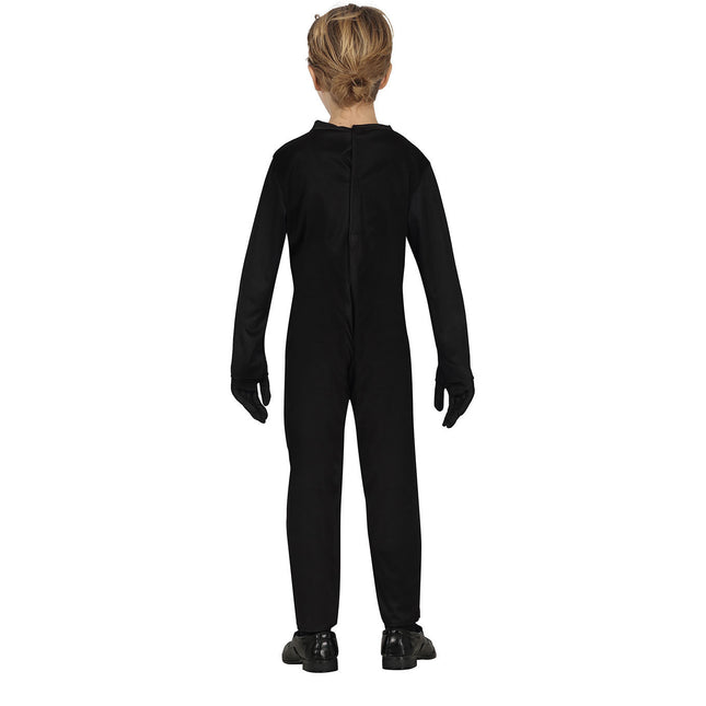 Costume di Halloween da scheletro bambino bianco nero