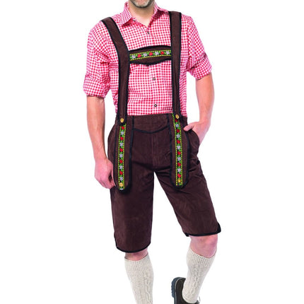 Lederhosen Lang Marrone Scuro