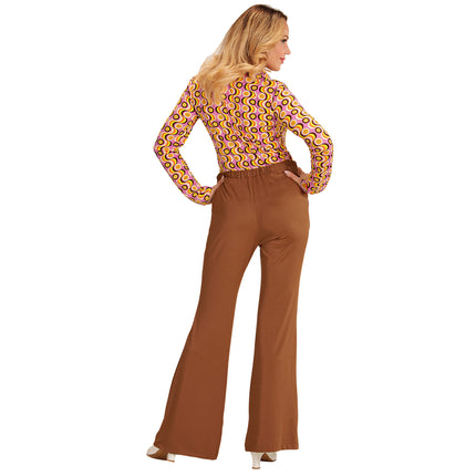 Pantaloni Disco 70S Marrone Donna