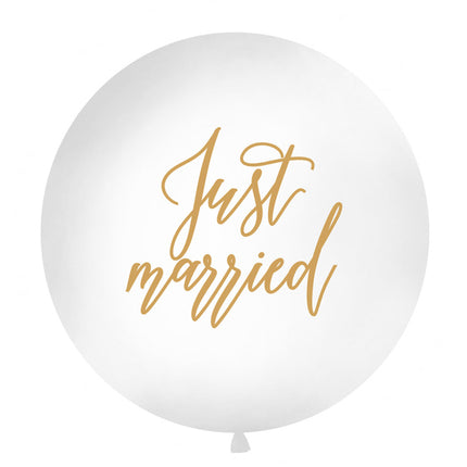 Palloncino bianco Just Married 1m