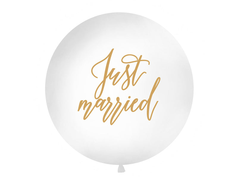 Palloncino bianco Just Married 1m