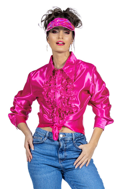 Camicetta Disco Ruffles Fucsia