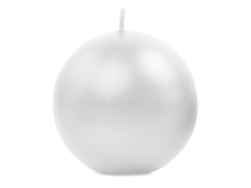 Candele Globe Pearl Metallic 8cm 6pz