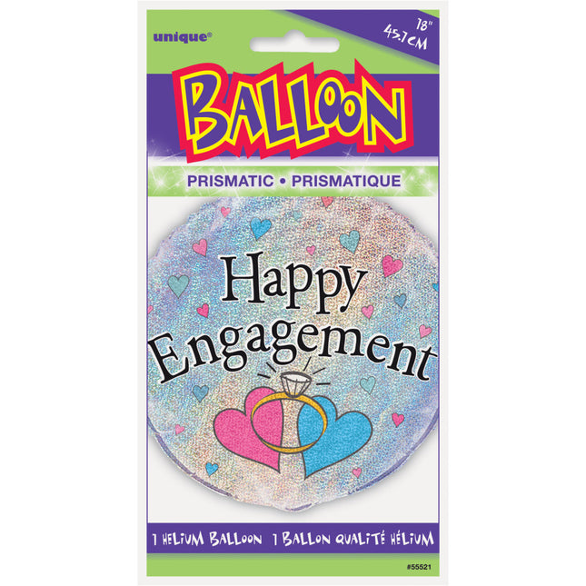 Palloncino ad elio Happy Engagement 45 cm vuoto