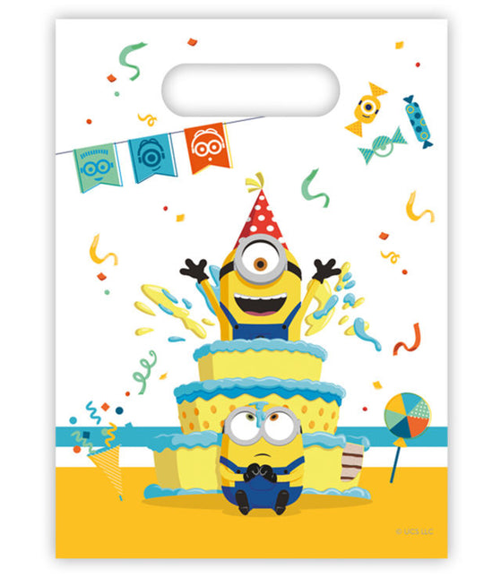 Sacchetti di condivisione per il compleanno dei Minions 6 pezzi