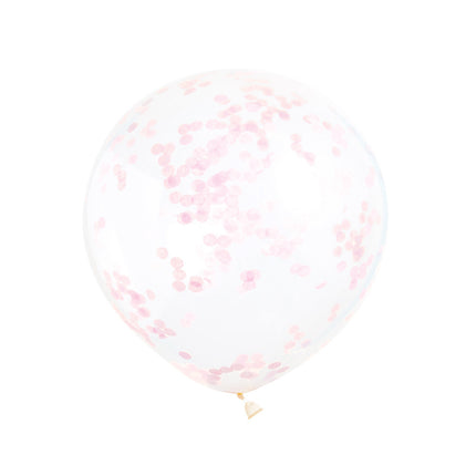 Palloncini con coriandoli rosa chiaro 40 cm 6 pezzi